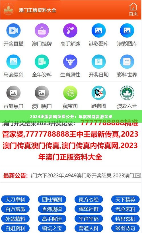 2024正版資料免費公開，獲取優(yōu)質(zhì)資源的全新途徑，優(yōu)質(zhì)資源獲取新途徑，2024正版資料免費公開